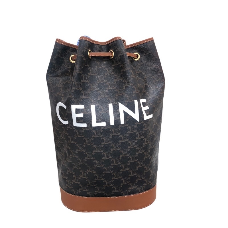 セリーヌ CELINE トリオンフ　ミディアム　セーラー 191532 タン トリオンフキャンバス ショルダーバッグ メンズ 中古_画像1