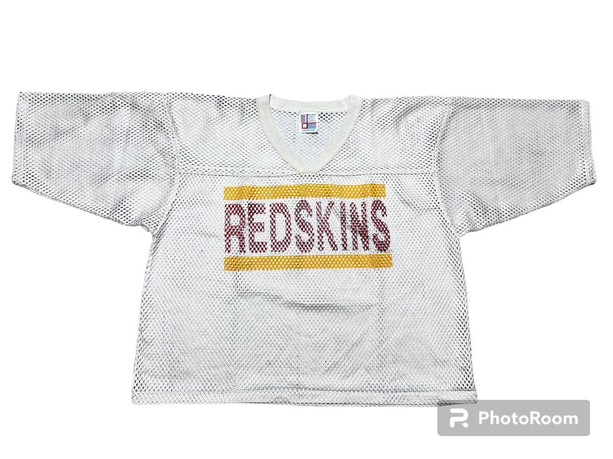 80s～90s USA製 デッドストック NFL レッドスキンズ メッシュシャツ　　フットボールシャツ REDSKINS アメリカ製 MADE IN USA 柳8224