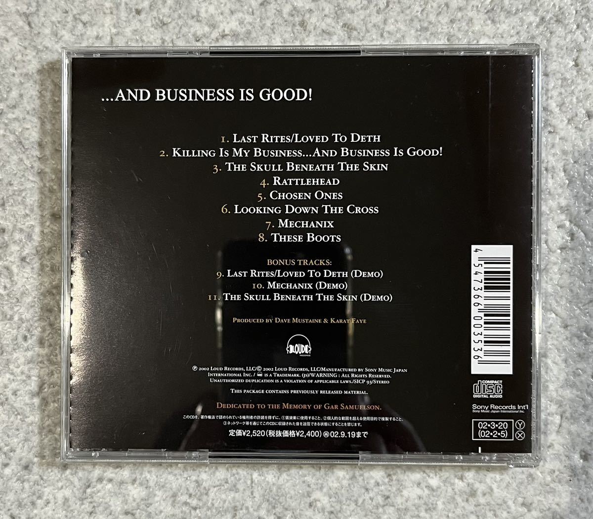 MEGADETH メガデス　PEACE SELLS…B UT WHO'S BUYING? ヘヴィメタル　KILLING IS MY BUSINESS … ベスト盤　GREATEST HITS メタル CD_画像4