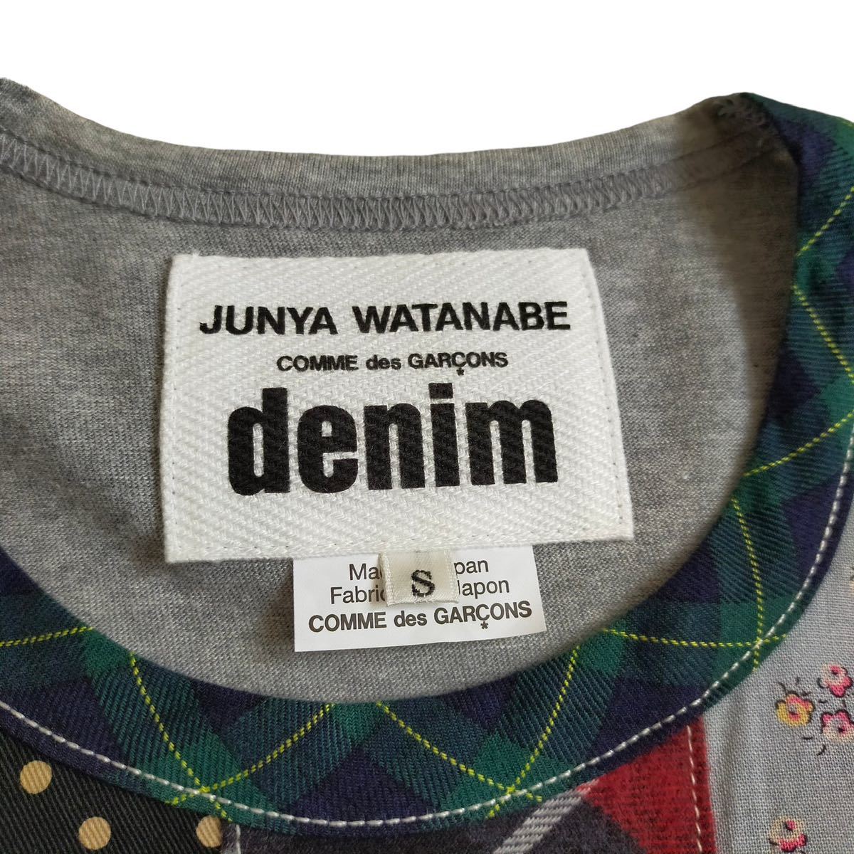 同梱不可】 異素材切り替え denim WATANABE JUNYA カットソー デニム