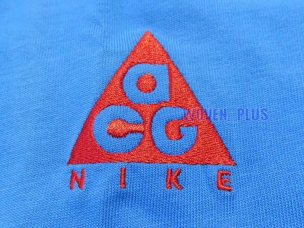 Sサイズ NIKE LAB FA19 AS M NRG ACG SS TEE LOGO BQ7343-435 LT PHOTO BLUE/HABANERO RED エーシージー ロゴ Tシャツ ブルー ナイキ ラボ_画像2