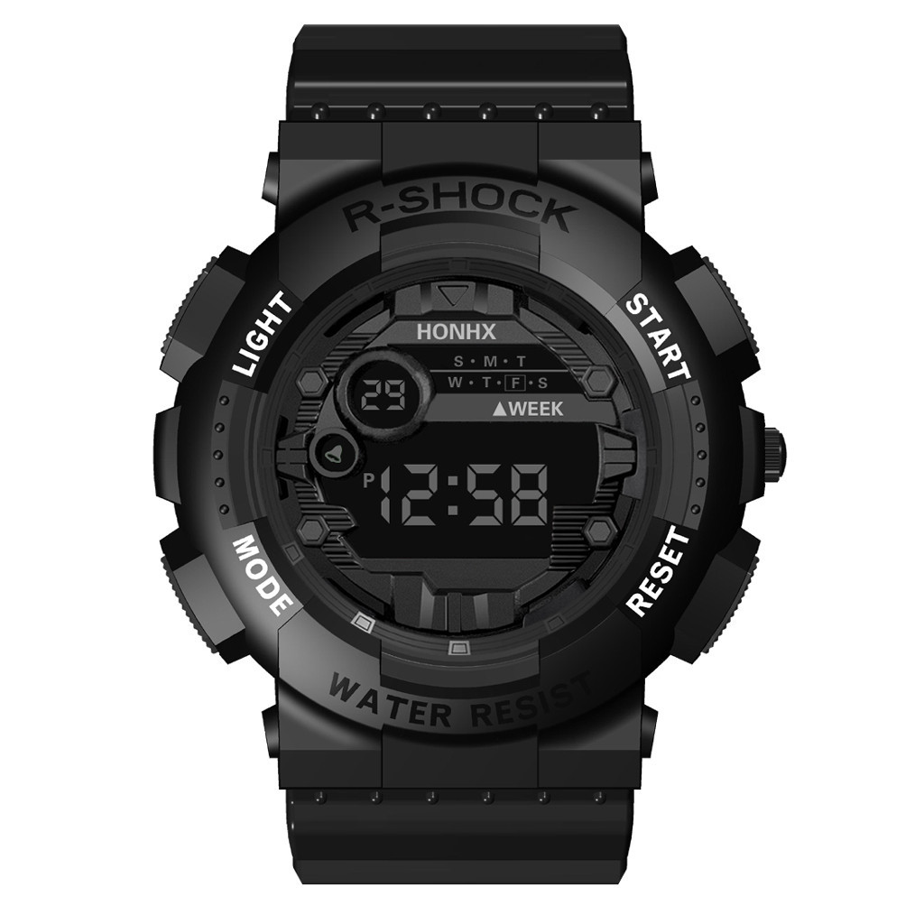  digital wristwatch sport wristwatch wristwatch clock digital type LED digital bicycle sport camp running black 1