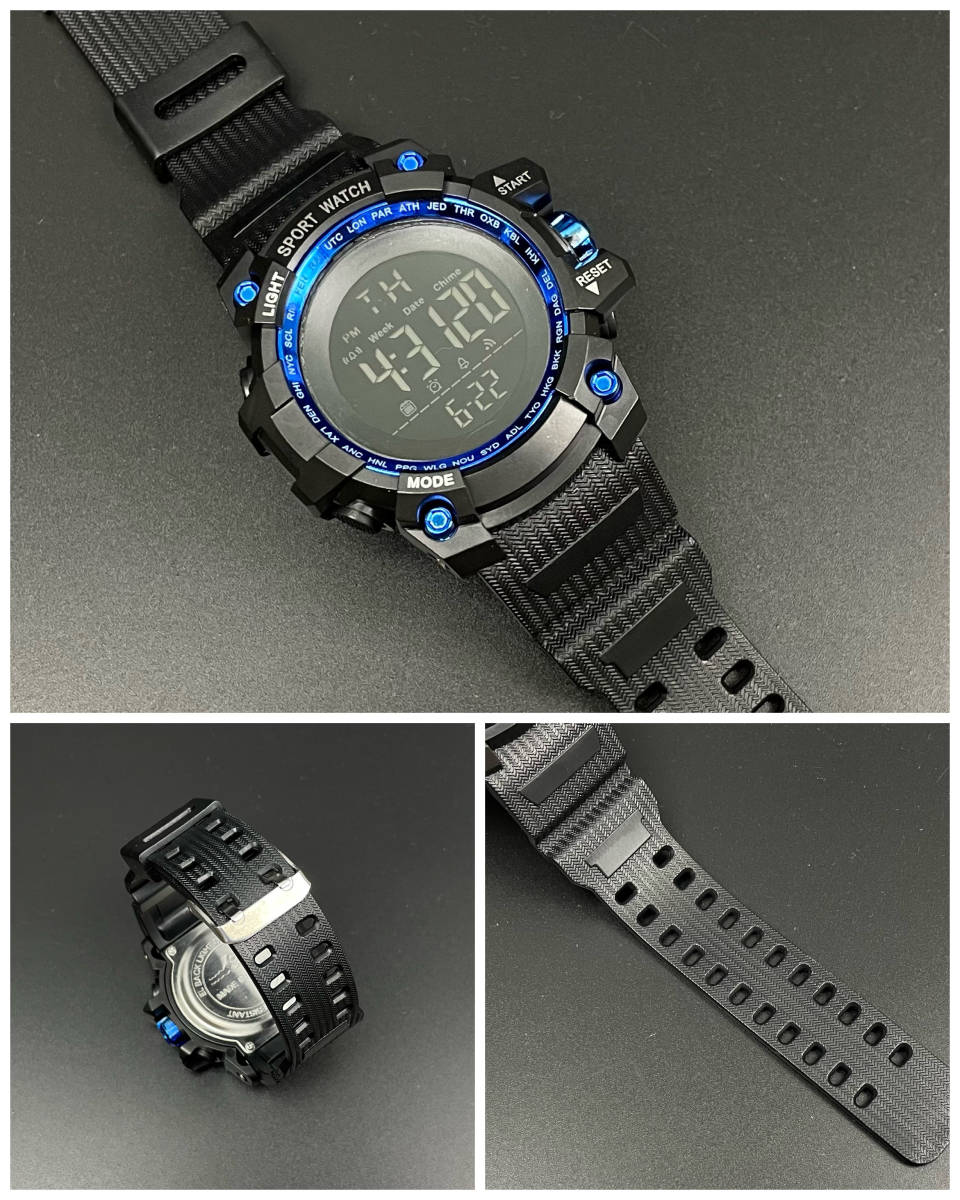  цифровой наручные часы спорт наручные часы наручные часы часы цифровой тип LED цифровой велосипед спорт уличный кемпинг бег голубой 1
