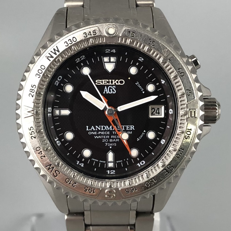 SEIKO セイコー ランドマスター キネティック AGS チタン 5M45-6A01 箱