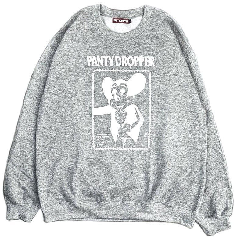 新品 PANTY DROPPER パンティードロッパー スウェット 生地 クルーネック トレーナー (Lサイズ) グレー スエット ミッキーマウス DISNEYの画像3
