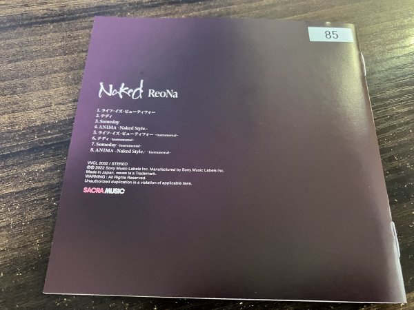Naked　 ReoNa 　CD　即決　送料200円　901_画像2