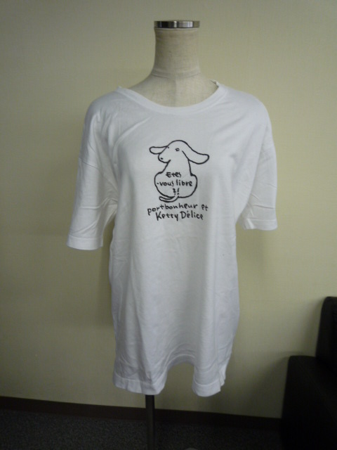 〇 Ketty Delice с коротким рукавом T -Fish White Size M