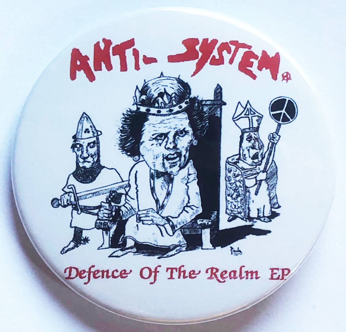 ANTI SYSTEM - Defence Of The Realm 缶バッジ 40mm #UK #punk #80's cult killer punk rock #custom buttons_画像1