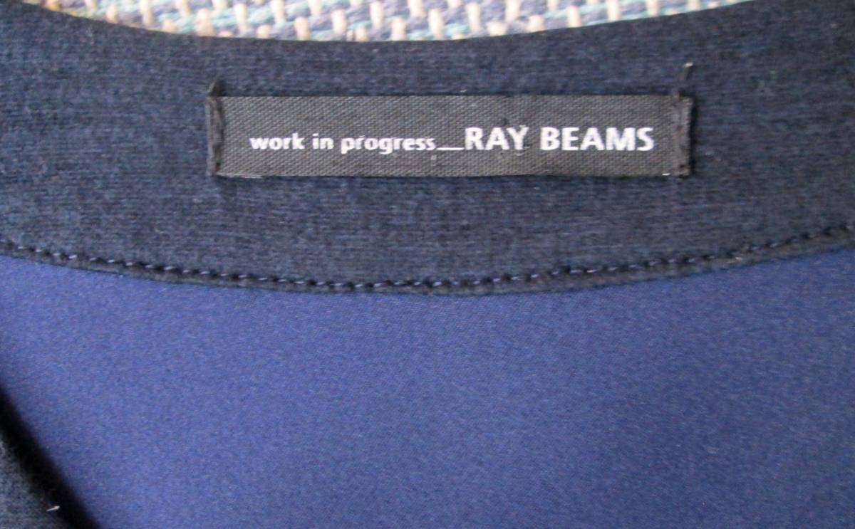 RAY　BEAMS　紺ワンピース　ML_画像3