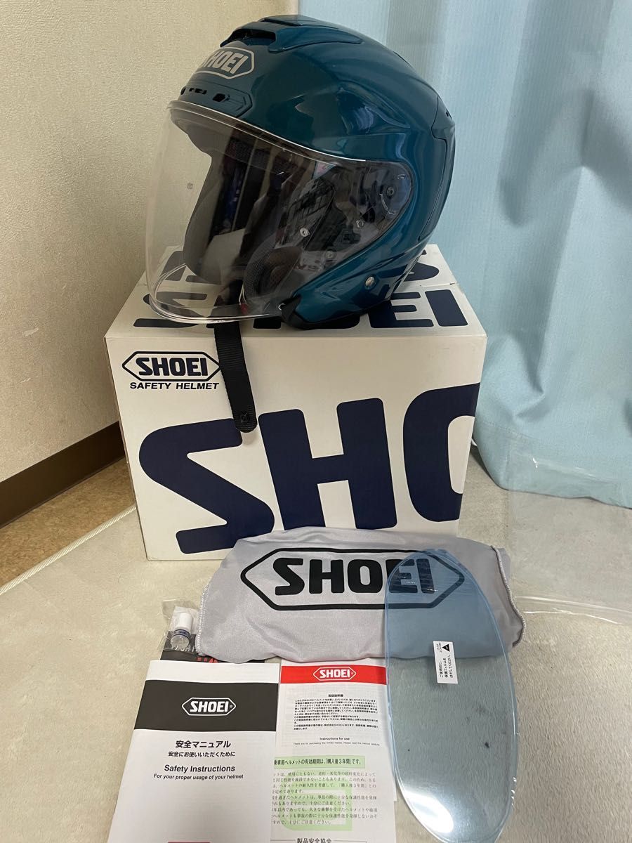 未使用に近い】SHOEI ショウエイJフォース4 ラグナブルー サイズ 未使用に近い】SHOEI ショウエイJフォース4 ラグナブルー サイズ