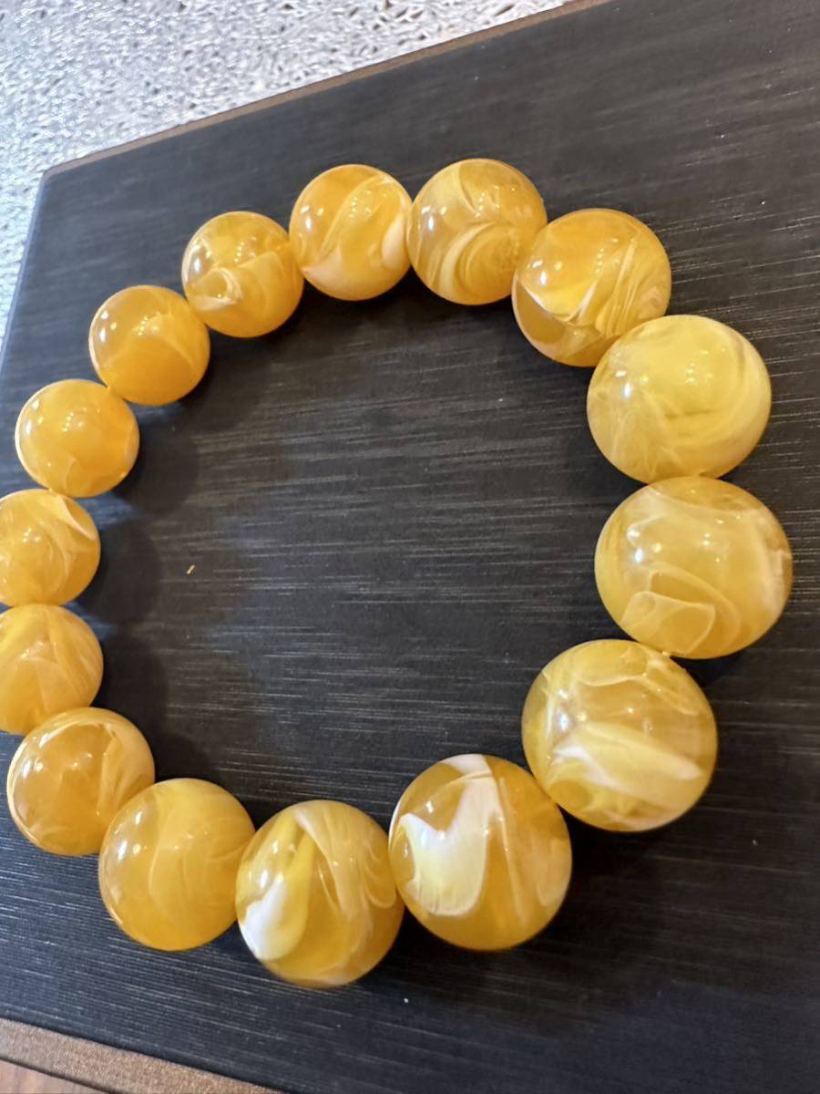 H-071 amber molasses . bracele amulet luck with money 