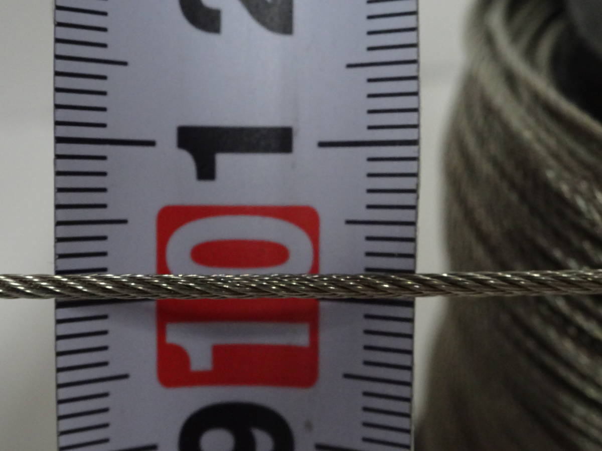 (こ-C-45)ワイヤーロープ 0.75kg 直径1.0mm～1.5mmボビン巻 リール巻 中古_画像6