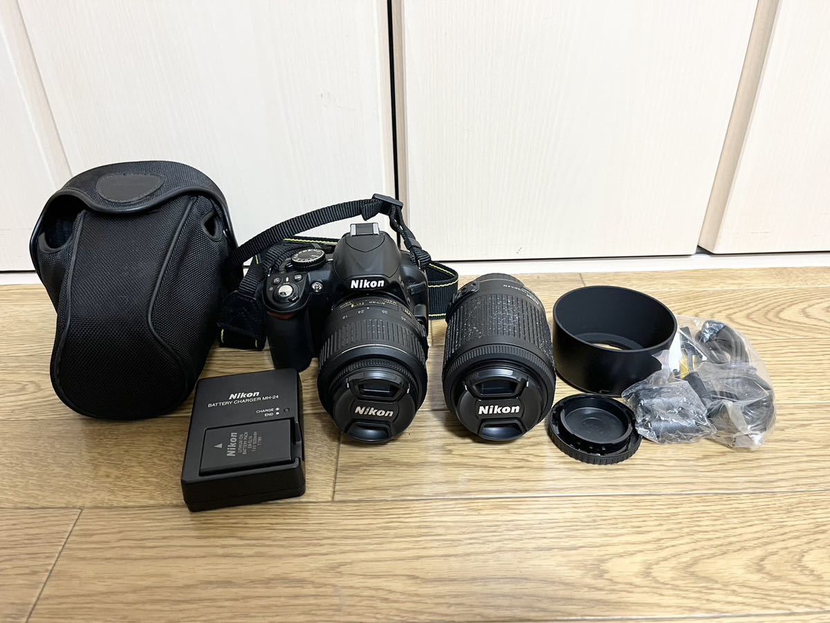 used品】Nikon ニコン D3100 ダブルズームレンズセット AF-S 18-55mm