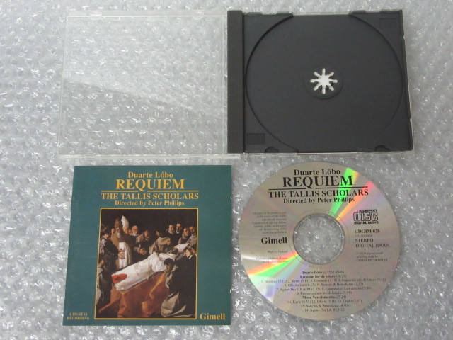 CD/Duarte Lobo ドゥアルテ・ローボ/Requiem レクイエム/The Tallis Scholars タリス・スコラーズ/Gimell/CDGIM 028/made in England_画像1