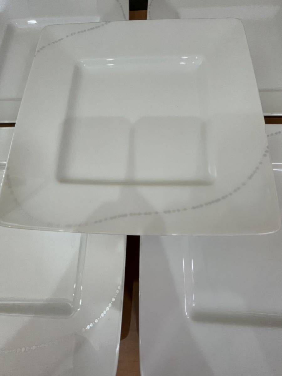 XL6553 Noritake ノリタケ 四角皿 ホワイト 白色食器 5枚１組　皿　食器 0522_画像2
