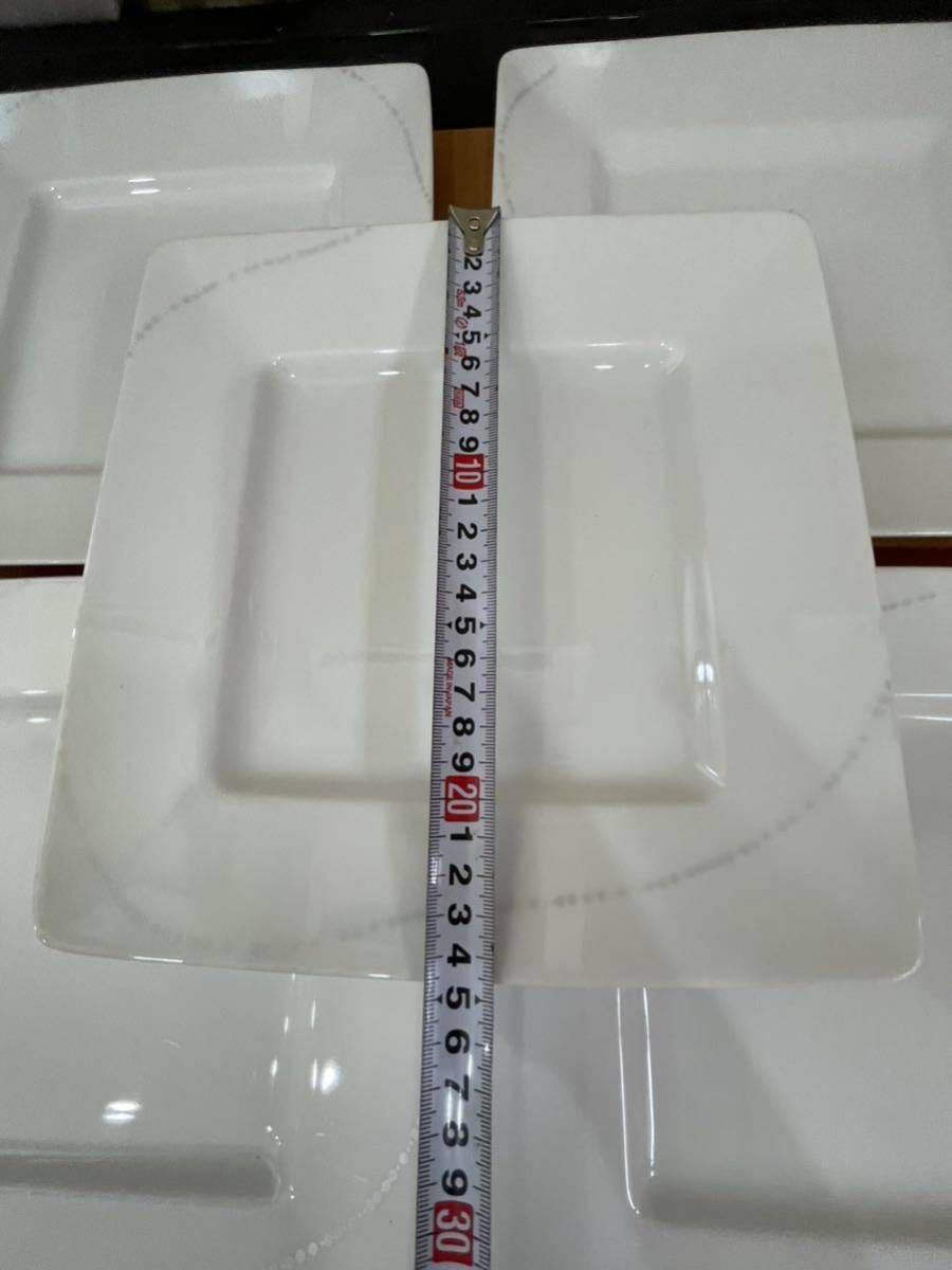 XL6553 Noritake ノリタケ 四角皿 ホワイト 白色食器 5枚１組　皿　食器 0522_画像6