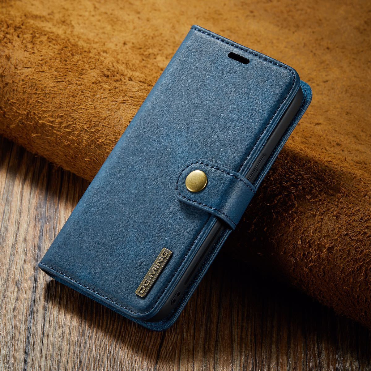 iPhone 15 plus leather case iPhone 15 plus case iPhone15 pluska Barker do storage removed possibility notebook type blue 