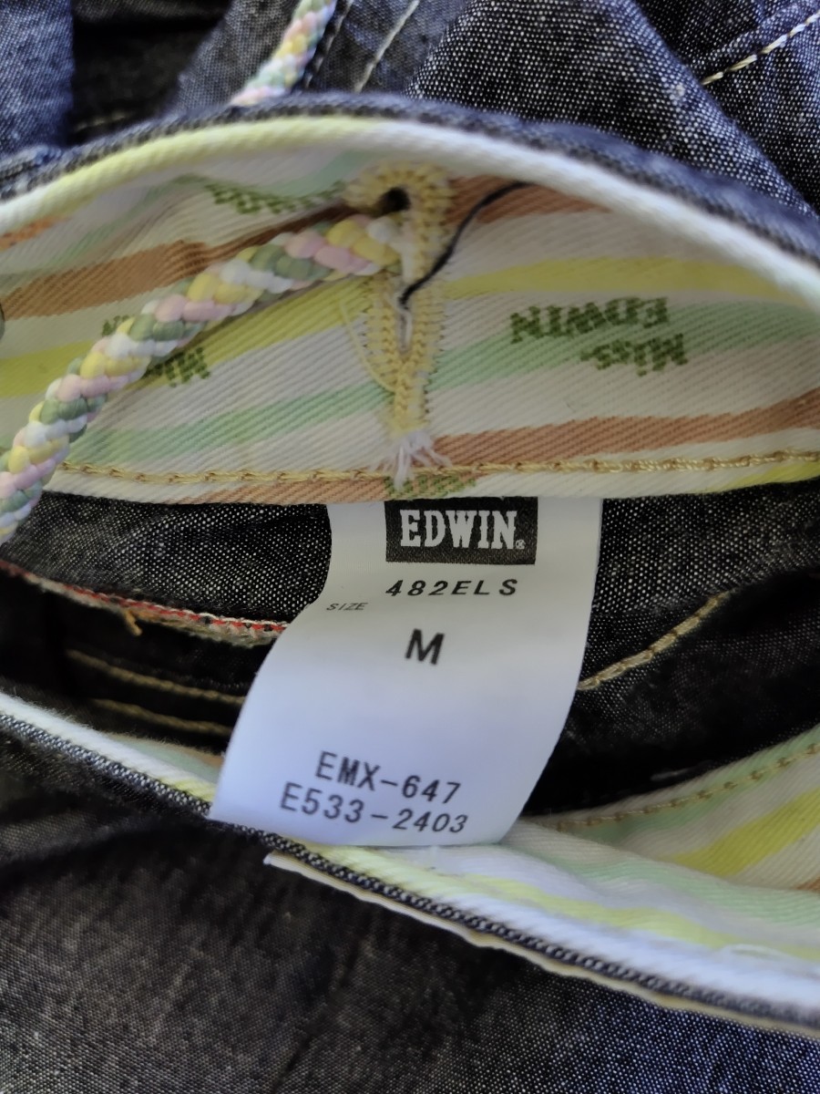  прекрасный товар EDWIN Edwin Miss. EDWIN Lot.482ELS M размер сделано в Японии автомобиль n пятно - ткань painter's pants Baker брюки цепь стежок 