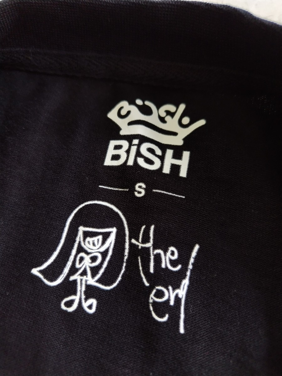 美品 BiSH × GU コラボ 胸ポケット 刺繍 ビッグシルエット Tシャツ アイナ・ジ・エンド 5分袖 ブラック Sサイズ_画像5