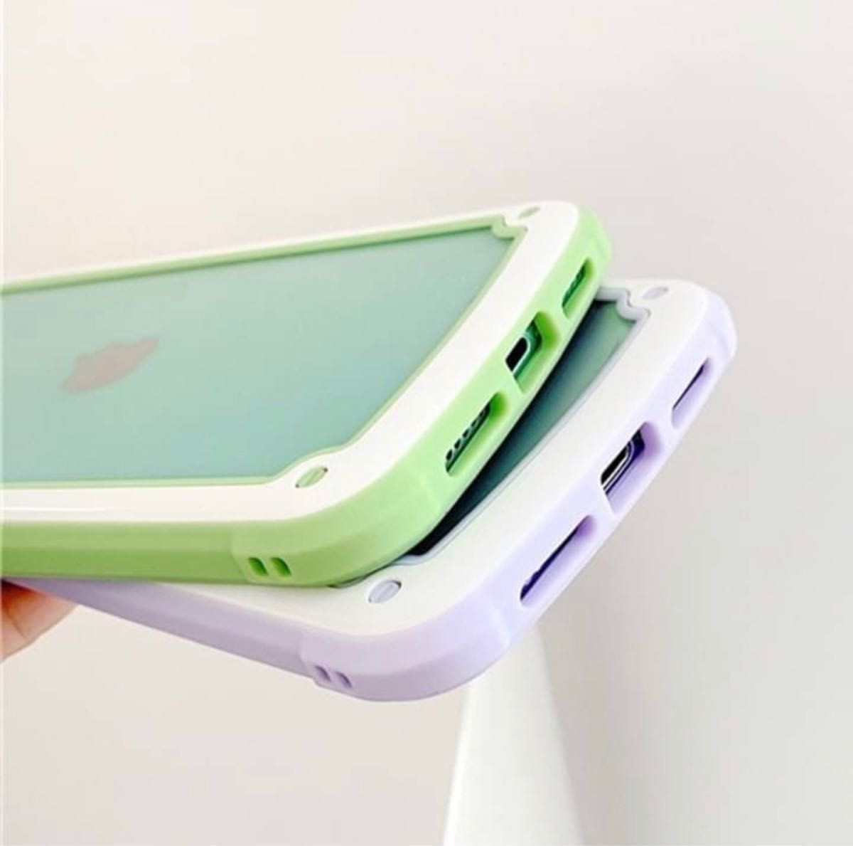【iPhone11ProMax】iPhoneケース・パープル　紫　韓国/透明/携帯