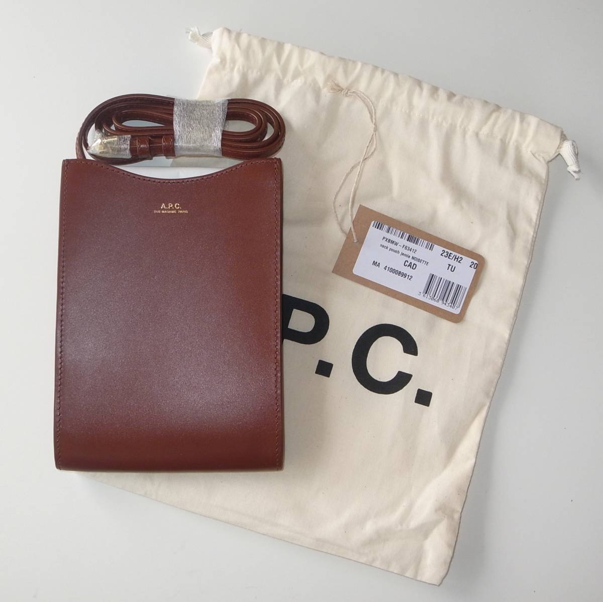 APC jamie neck pouch ミニバッグ ショルダーバッグ brown