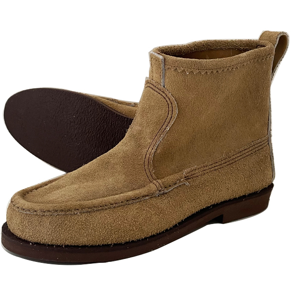 格安 RUSSELL MOCCASIN ラッセルモカシンKNOCK ABOUT BOOTS ノックアバウト s4070-7 TAN 26.5cmUS8h 箱付 ララミースエード新品未使用_画像2