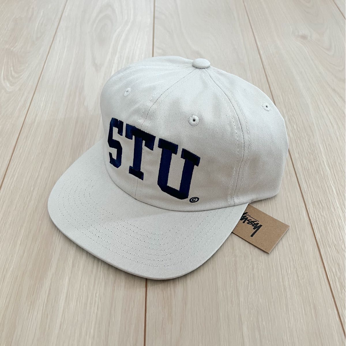 Stussy Stu Arch Strapback Cap Off White O/Sステューシー