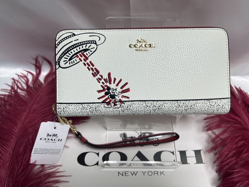 コーチ COACH 長財布 財布 アコーディオン ジップ ウォレット ディズニー キースヘリング コラボ ミッキーマウス プレゼント C7800 A171
