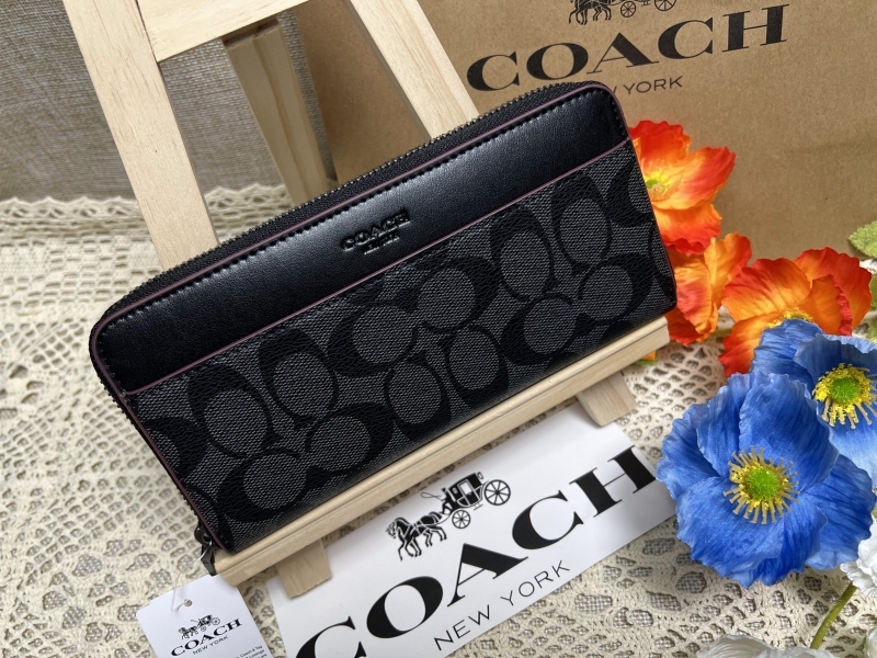 コーチ COACH 長財布 財布 シグネチャー アコーディオン ブラック