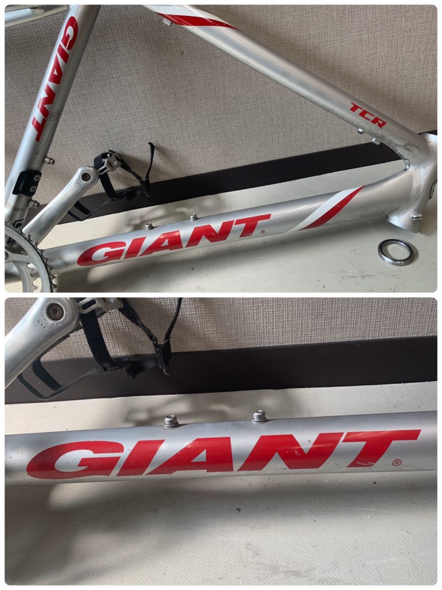WA345 GIANT ジャイアント フレーム TCR SHIMANO シマノ Mサイズ 500mm TCR 175cm-190cm クランク 170 FC-5502/5505 自転車 パーツの画像4