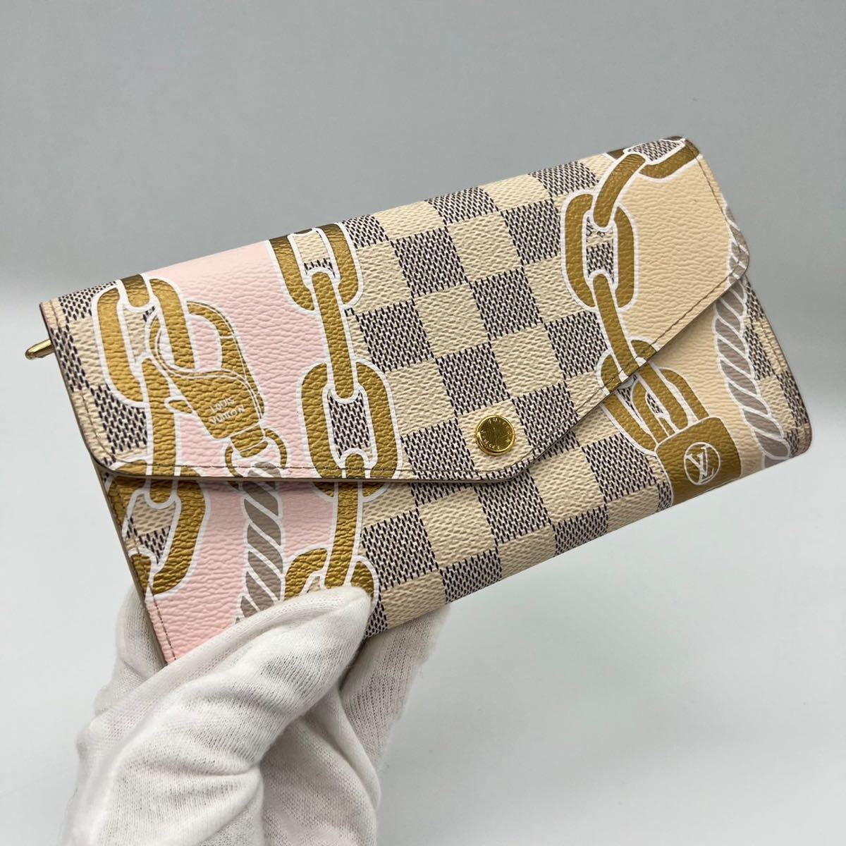 新型　美品　ヴィトン　ダミエアズール　サラ　NM 長財布　N40482LOUIS VUITTON_画像9