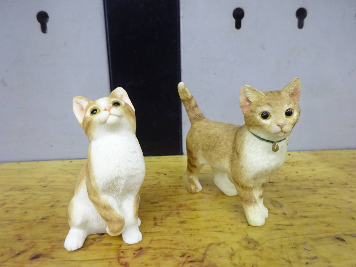 子猫の置物 陶器製 2個セット ネコ ねこ インテリア小物 可愛い子猫♪の画像1