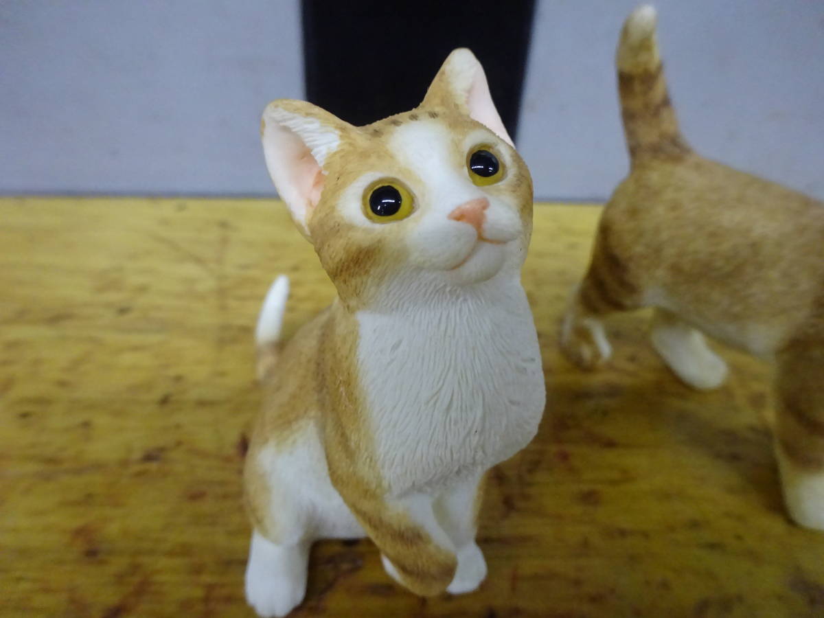 子猫の置物 陶器製 2個セット ネコ ねこ インテリア小物 可愛い子猫♪の画像2