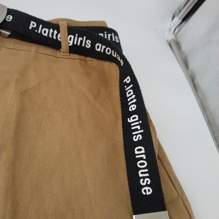 女の子　ベルト　スカート　キュロット　ピンクラテ　xs  150