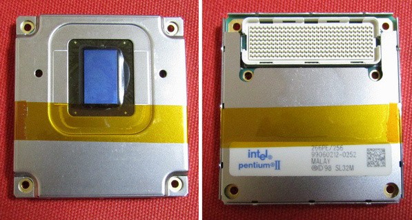 [秘蔵CPU放出416]intel pentiumII 266MHz SL32M Mini-Cartridge_画像1