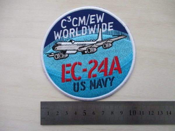 【送料無料】アメリカ海軍C3CM/EW WORLDWIDE EC-24Aパッチ刺繍ワッペン/ストラトタンカーpatchネイビーNAVY米海軍USN米軍USミリタリー M72_画像9