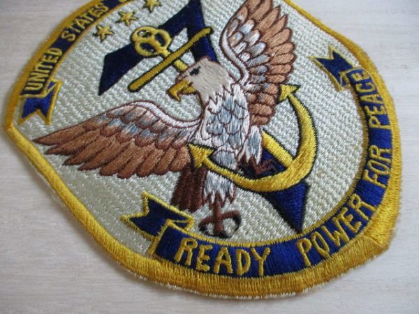 【送料無料】アメリカ海軍UNITED STATES SEVENTH FLEET第7艦隊パッチ横振り刺繍ワッペン/イーグル白頭鷲patchネイビーNAVY米海軍USN M5_画像3