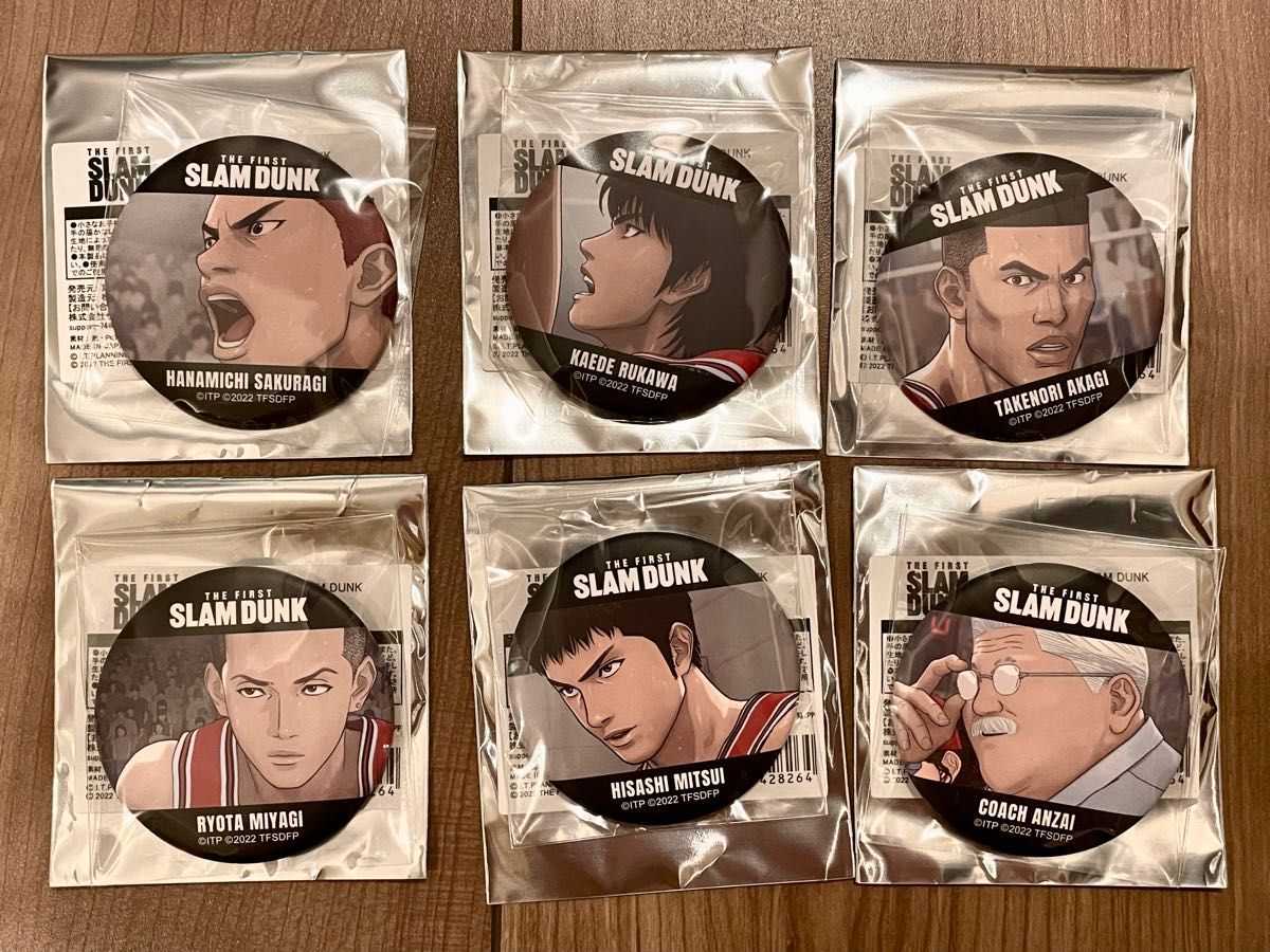 スラムダンク 映画 THE FIRST SLAM DUNK マット缶バッジ スタメン全員