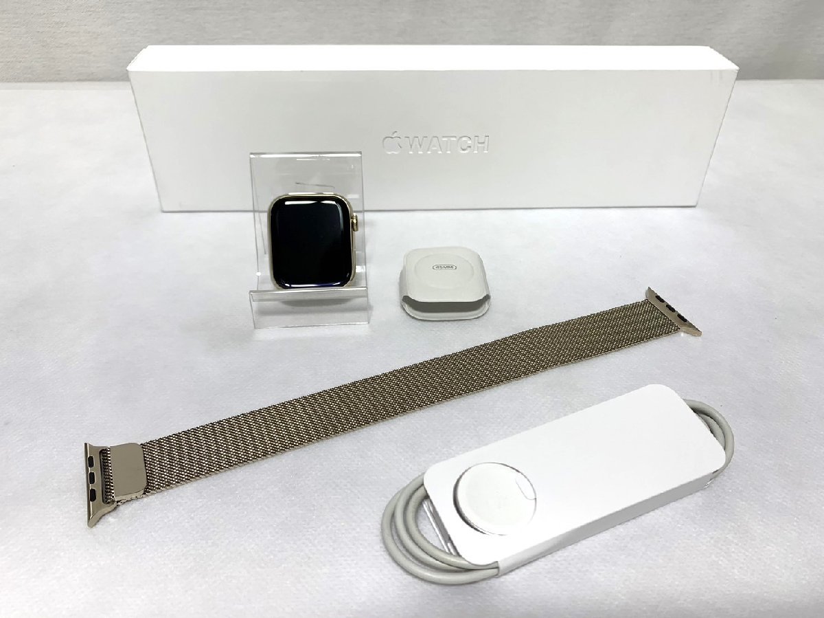 特別オファー ▽Apple Watch 中古▽009534 45mm ゴールドステンレス