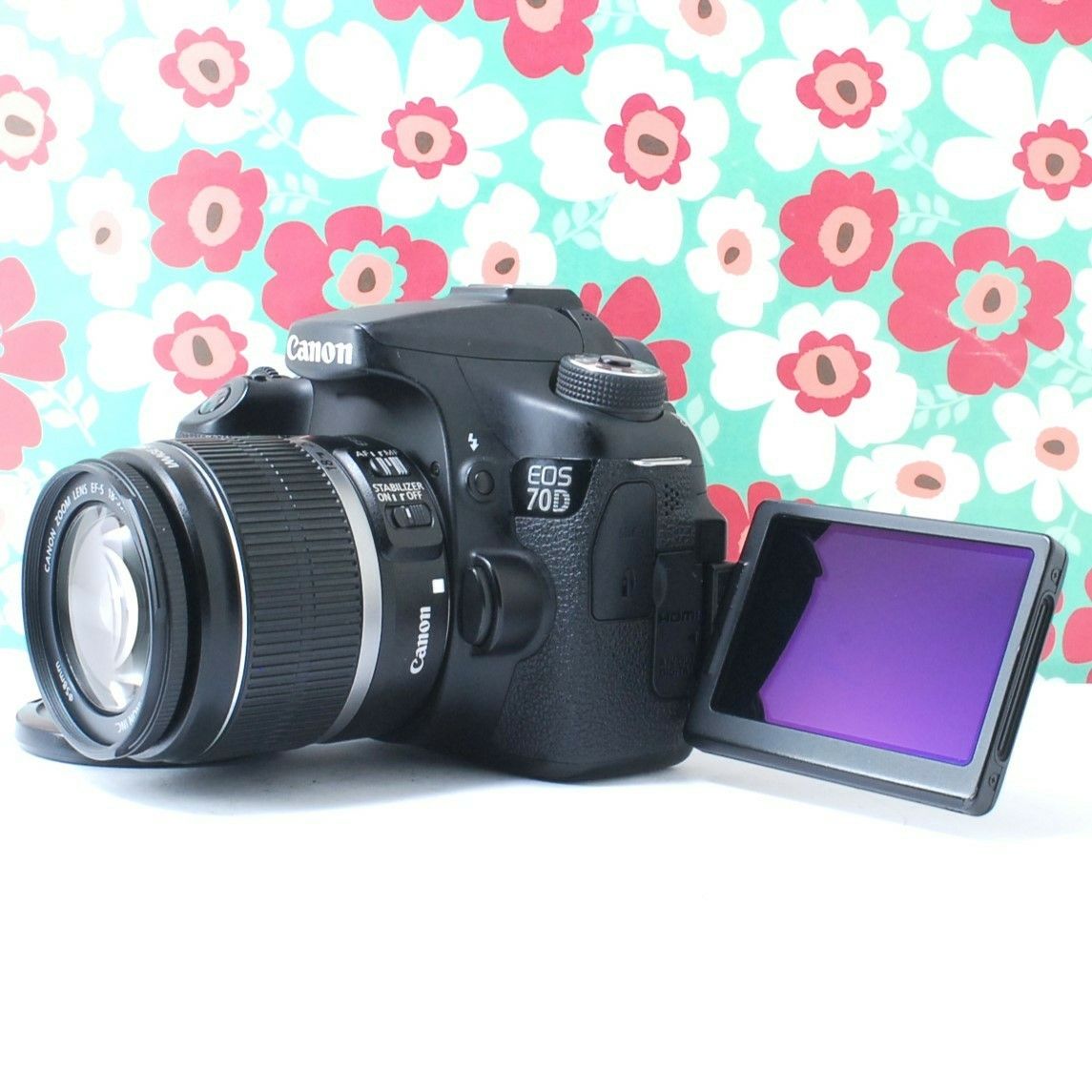 Wi-Fi＆自撮り Canon EOS 70D 高性能デジタル一眼レフカメラ 秋冬の 
