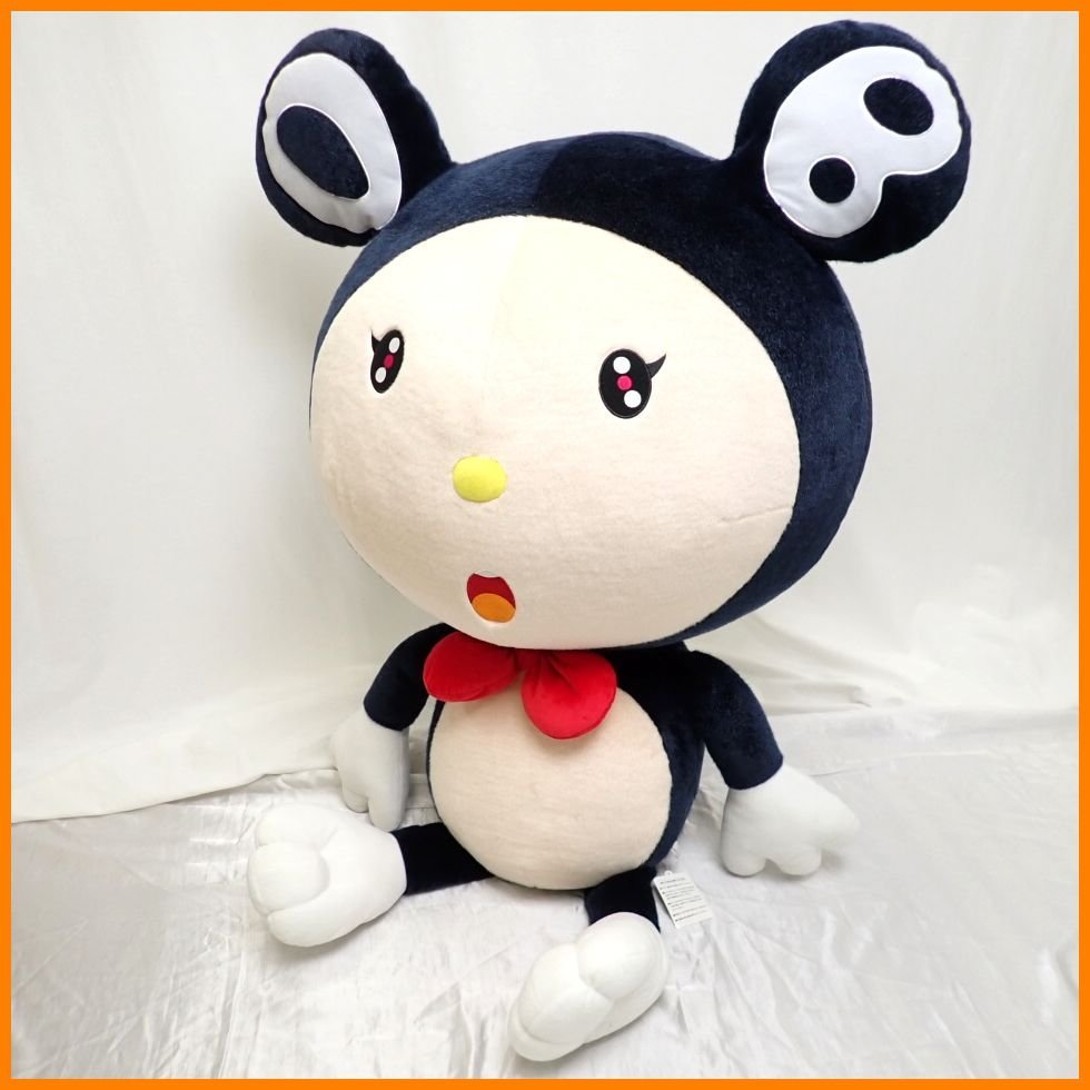 【引取歓迎】美品 村上隆 カイカイキキ DOBくん 特大ぬいぐるみ 約124cm×71cm/ネイビー/インテリア&1780802410_画像1