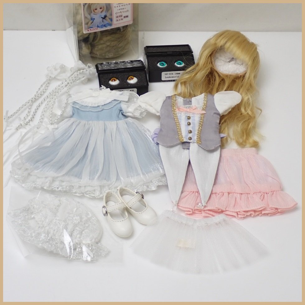 □VOLKS/ボークス 幼SDサイズ用 衣装セット/ドレス/ウィッグ/アイ