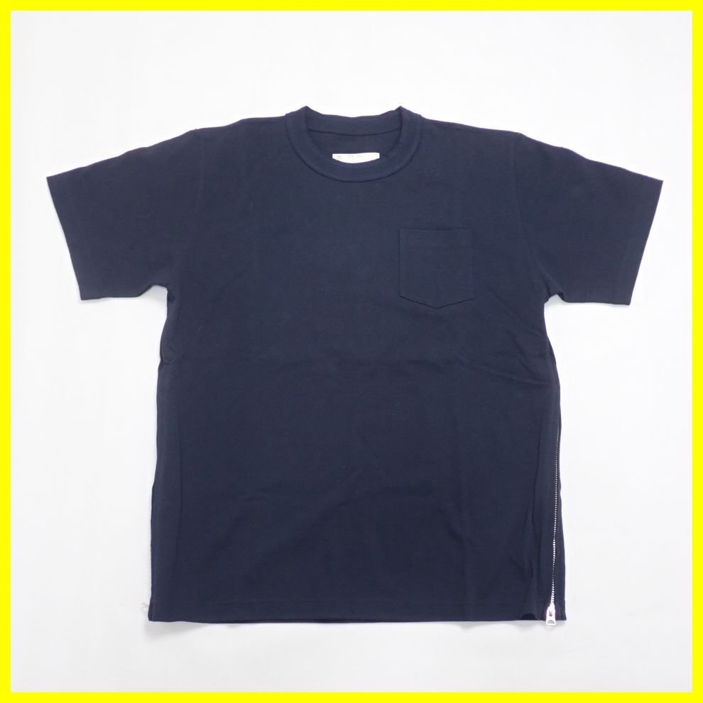 ☆未使用 sacai/サカイ サイドジップ 半袖 ポケットTシャツ 2/メンズL