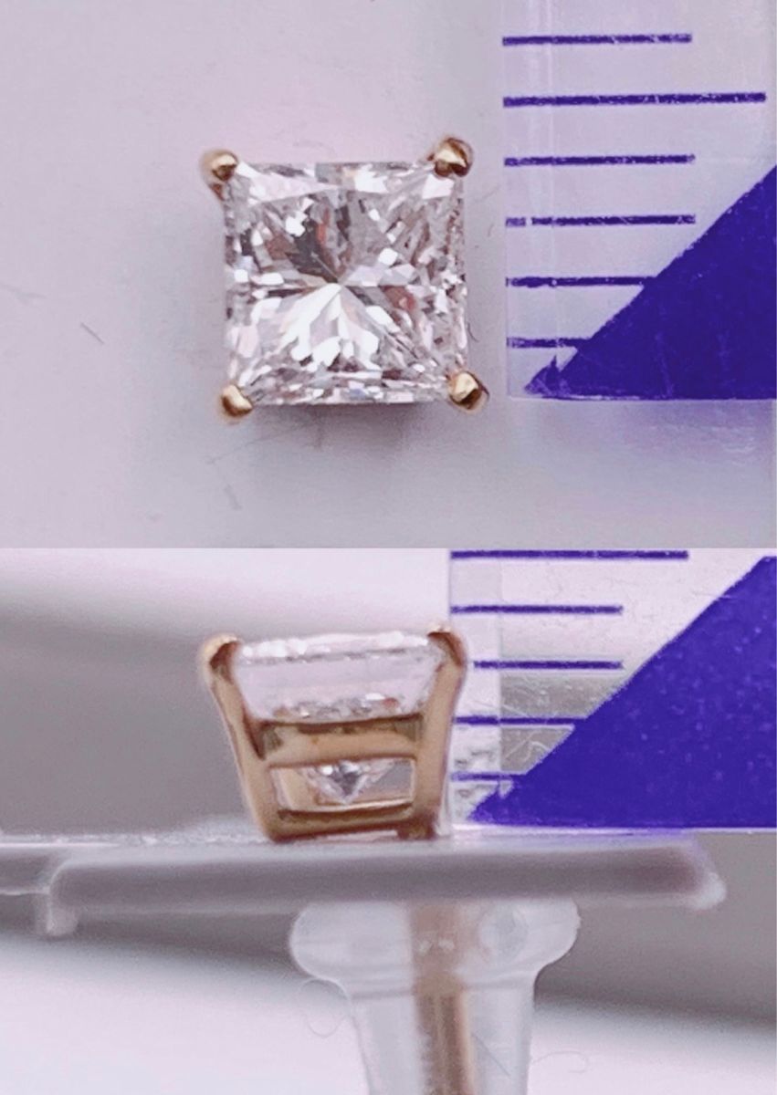 新品 天然 ダイヤモンド 0.729ct k18  両耳 ピアス