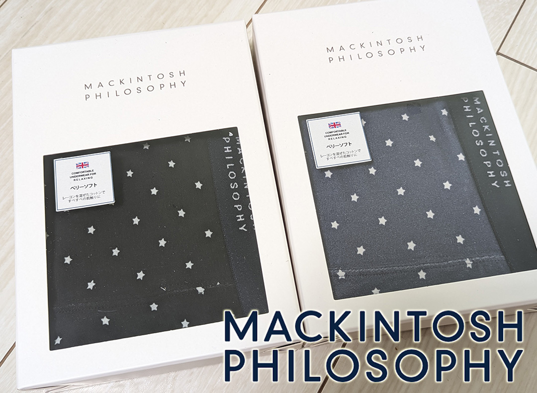 新品 MACKINTOSH PHILOSOPHY マッキントッシュ フィロソフィー ボクサーパンツ 2枚セット メンズ M スタードット柄 Lネイビー 定価7,040円の画像1
