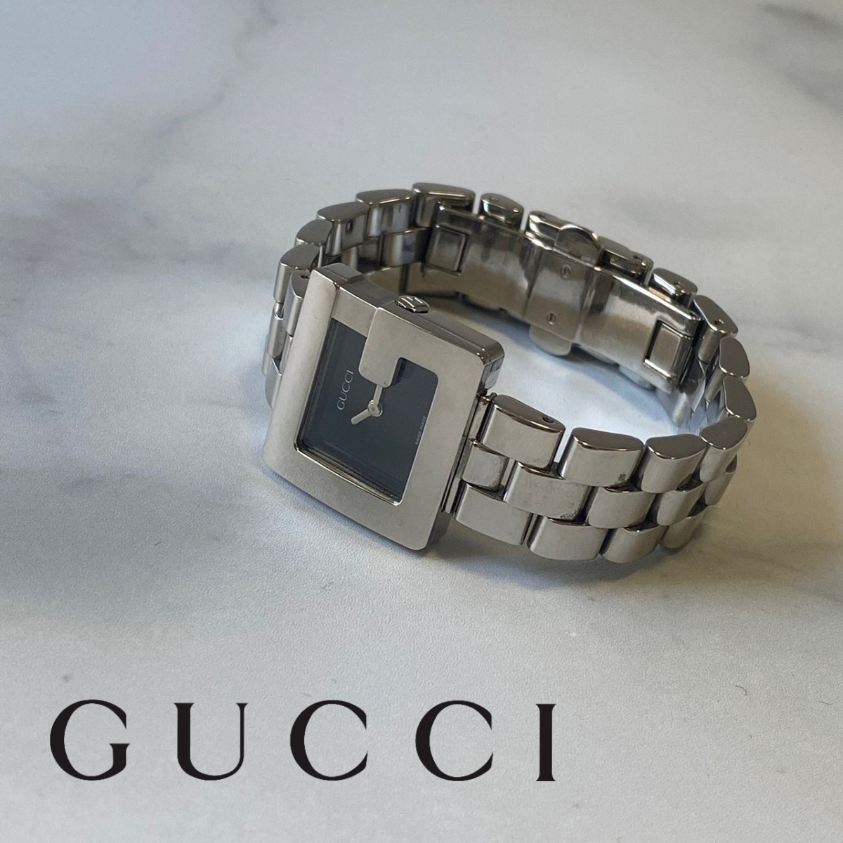 国内発送】 0964 GUCCI クォーツ Gマーク ウォッチ Watch スクエア G