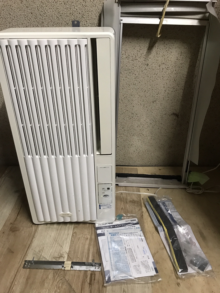 KOIZUMI コイズミ 冷房専用窓式エアコン ウインドウエアコン KAW-1673 2018年製 直接引取（東大阪）歓迎