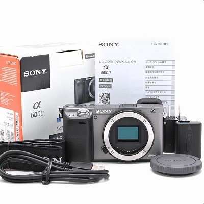 本物保証! 【新品級】SONY α6000 #1150 グラファイトグレー ボディ