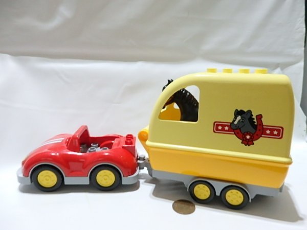 #2069 Lego Duplo транспортное средство животное машина прицеп лошадь #... прицеп блок детали кукла fig