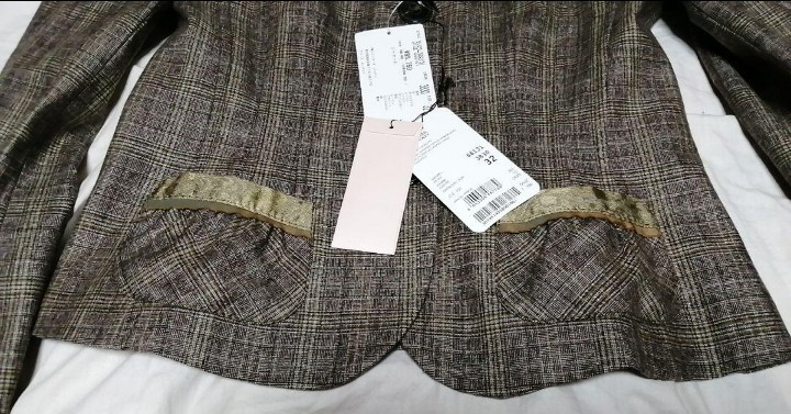 未使用 新品 ローレル LAUREL ジャケット グレンチェック 茶